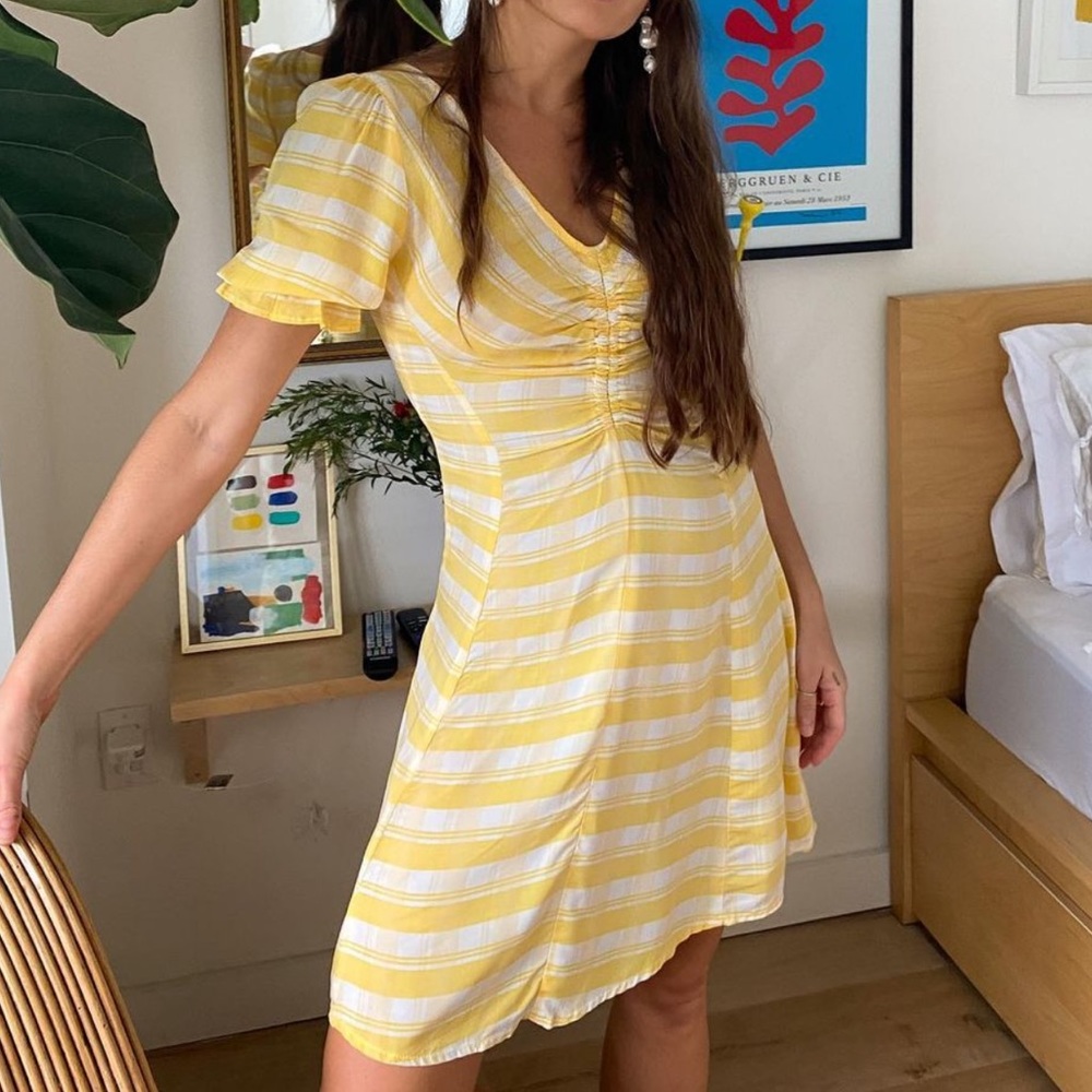 Faithfull the brand yellow midi dress